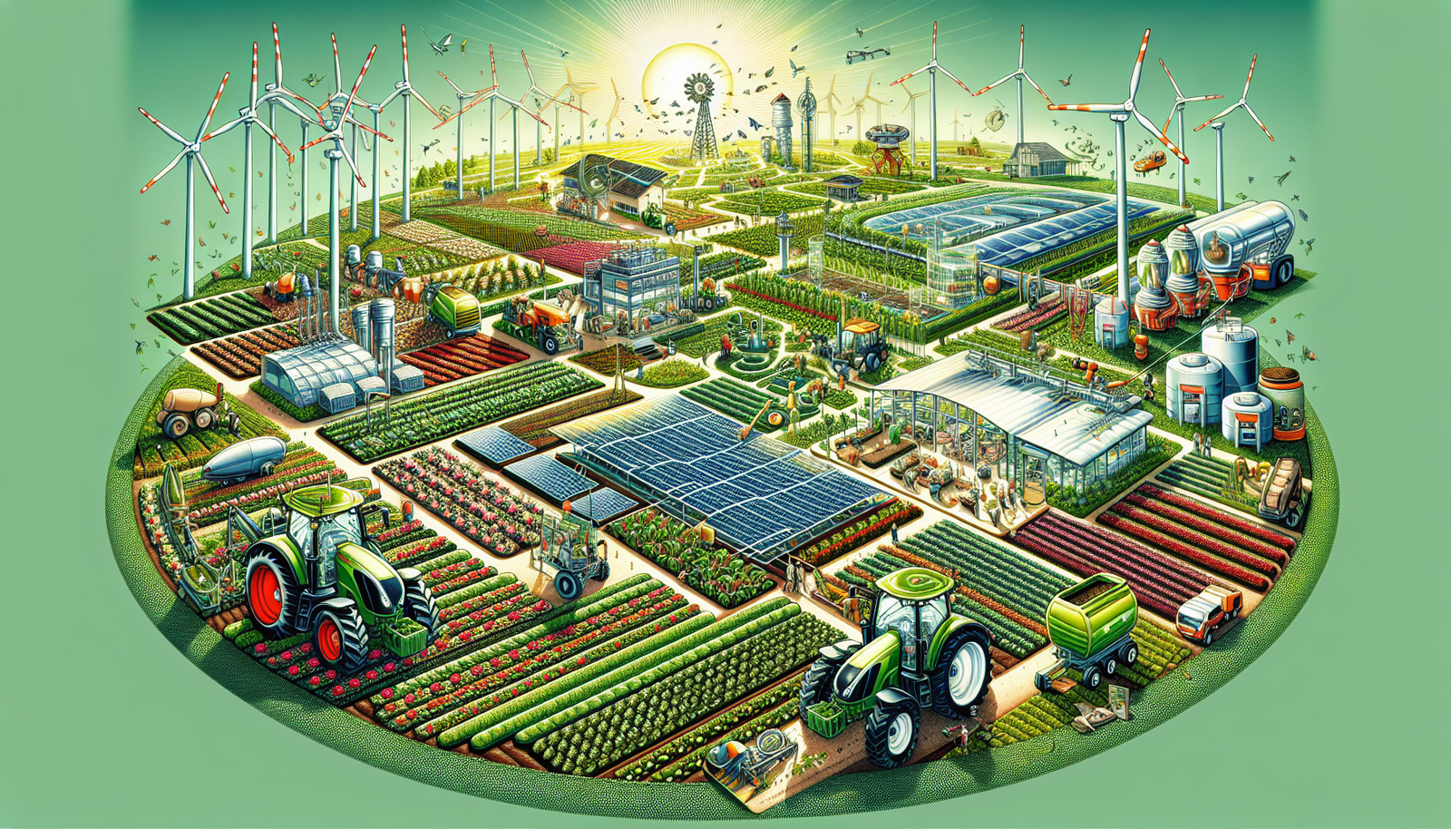 illustration of ecofarm technology innovations