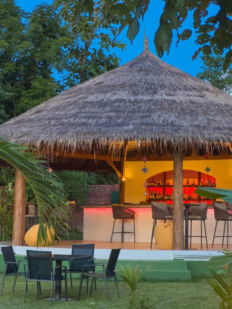 Modern pool bar in Luang Prabang