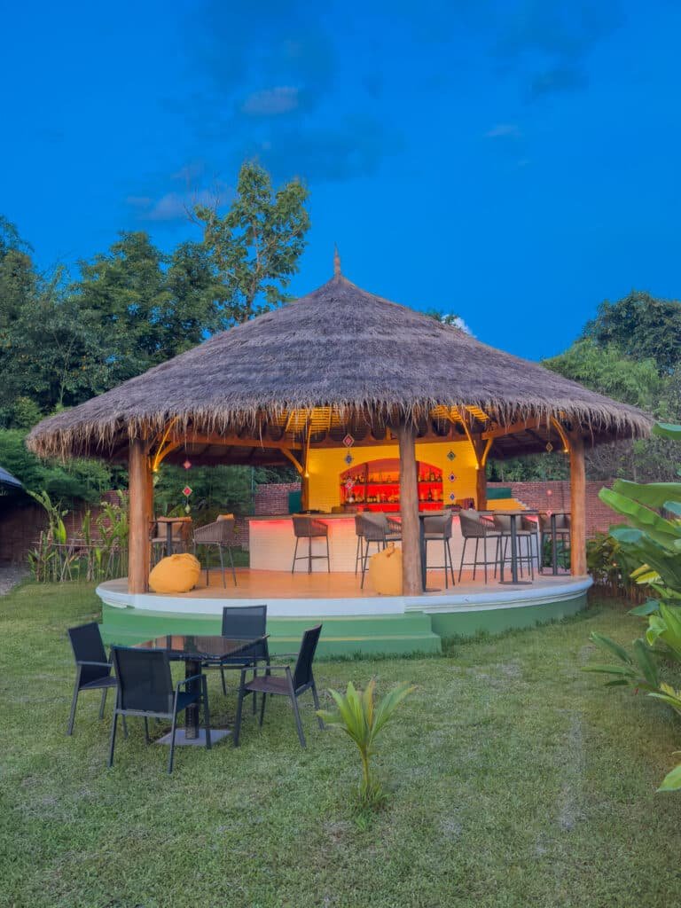 Modern pool bar in Luang Prabang