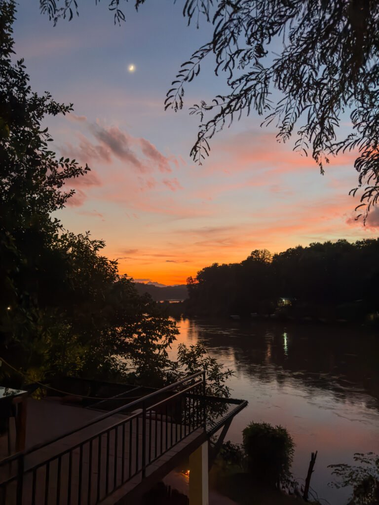 Enjoy the sunset view at Nam Khan – the best sunsets in Laos
