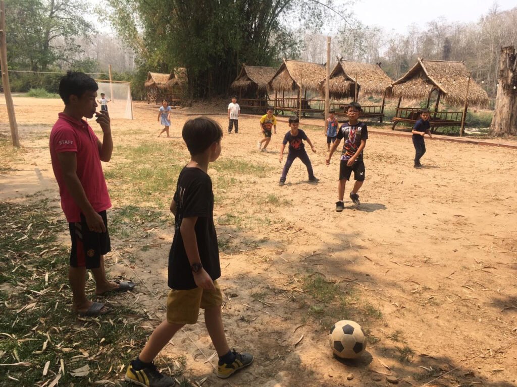 Children playing outdoors in our beautiful gardens