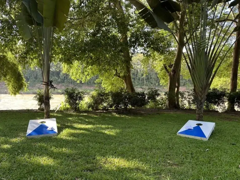 Volleyball court in Luang Prabang