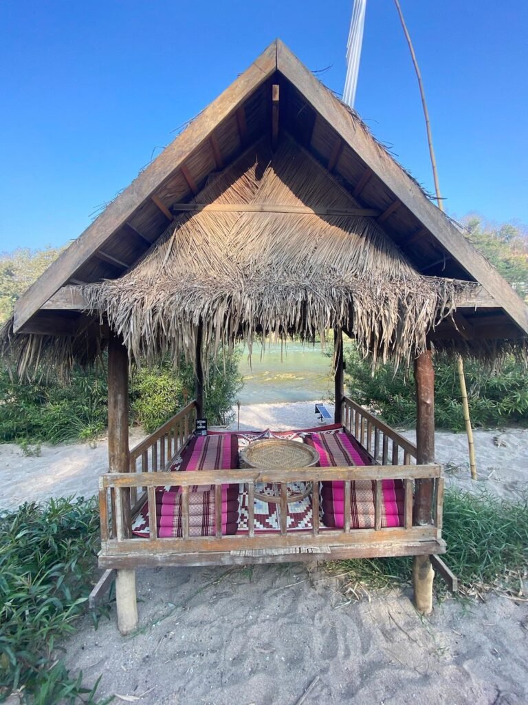 Our tent in the beach